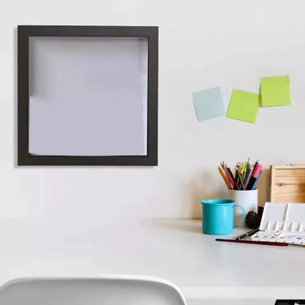 cadre mural contemporain noir blanc bois clips transparent simple 15 20 29 cm souvenirs