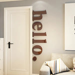 lettres murales adhésives 3d marron rose noir rond brillant moderne chambre salon entréeporte