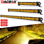 barre led jaune 10 20 pouces spot flood tout terrain ip67 clips modernes