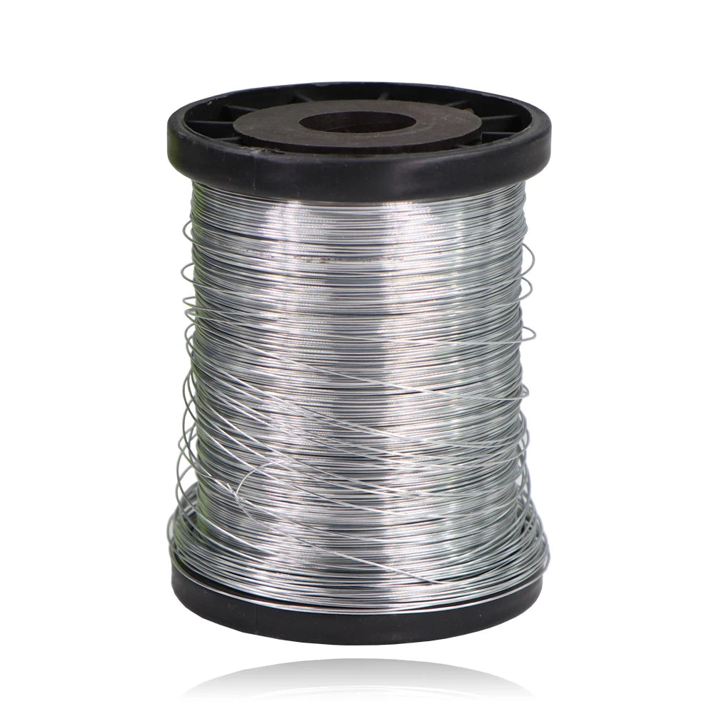 fil fer galvanisé argenté lisse 250g 500g 1000g rondelles plastique apiculture fondation nid abeille