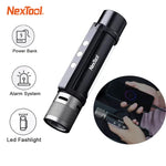 lampe poche led ultra lumineuse zoomable rechargeable alarme survie multifonctionnelle portable