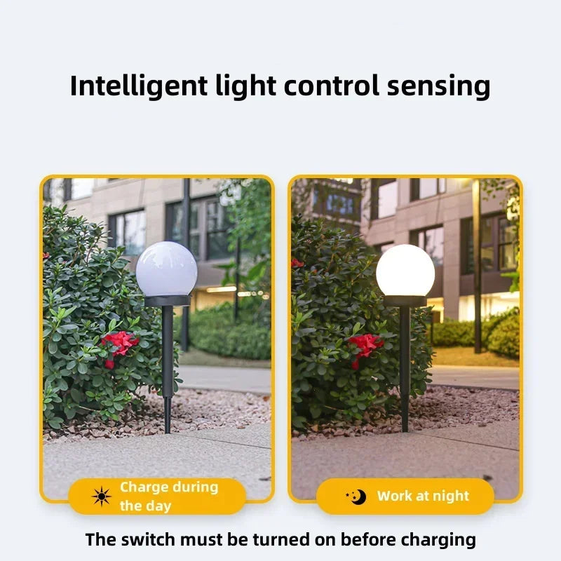 lumière solaire blanche moderne sphérique autoinstallation extérieure jardin décoration festiveextérieur led ip65 étanche
