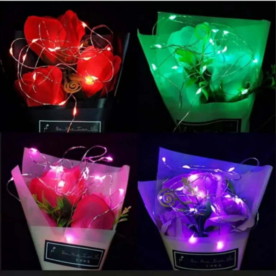 guirlande lumineuse led violet bleu moderne clips pièces rechargeables noël mariage