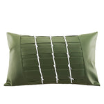 housse coussin vert olive motif géométrique contemporain polyester respectueux environnement coussin