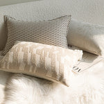 housse coussin rectangulaire polyester motif géométrique nordique décoration maison contemporaine fixations tringles voiture
