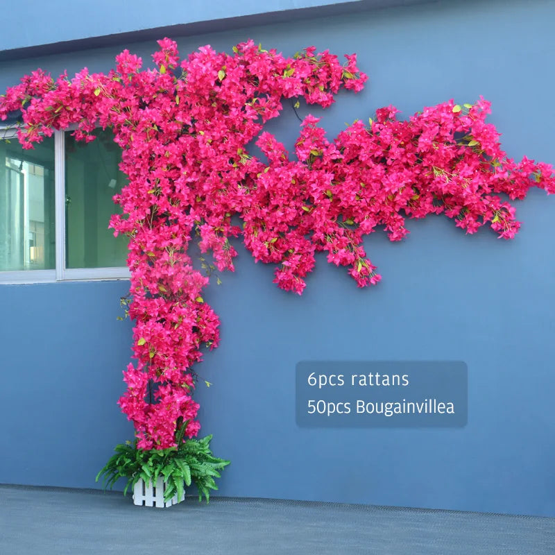Bougainvillier artificiel pour balcon avec vue détaillée