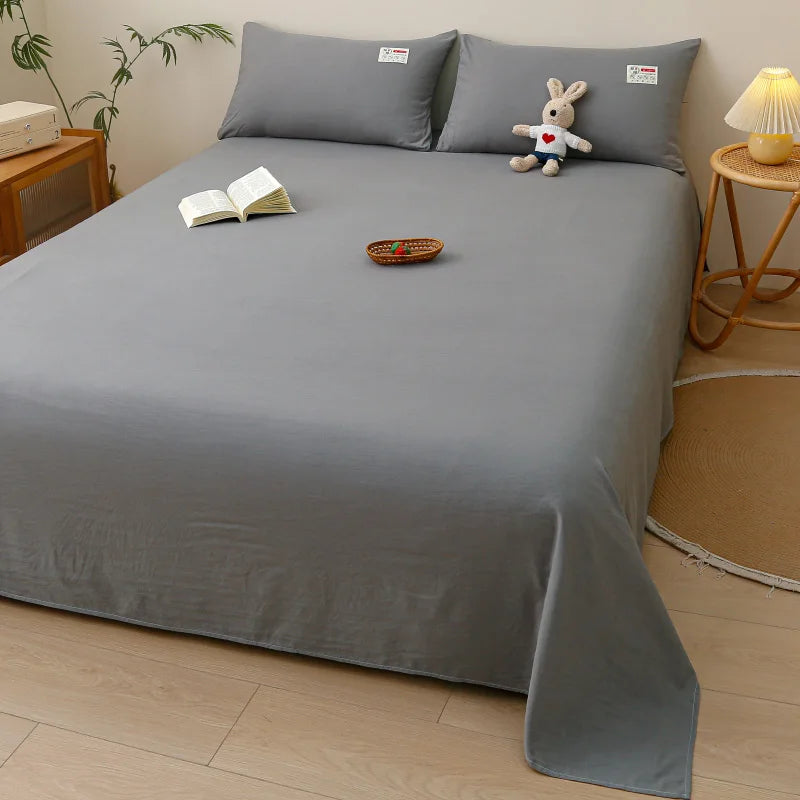 drap plat uni polyester blanc gris beige jaune moderne sans motif opacité lit oreillers