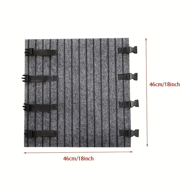 tapis sol antidérapant hauteur réglable robuste anti saleté caravane camping car gris foncé vert
