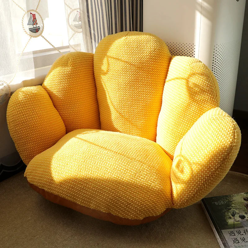 fauteuil confortable moderne marron rose gris vert motifs floraux tissu doux antidérapant adultes chambre