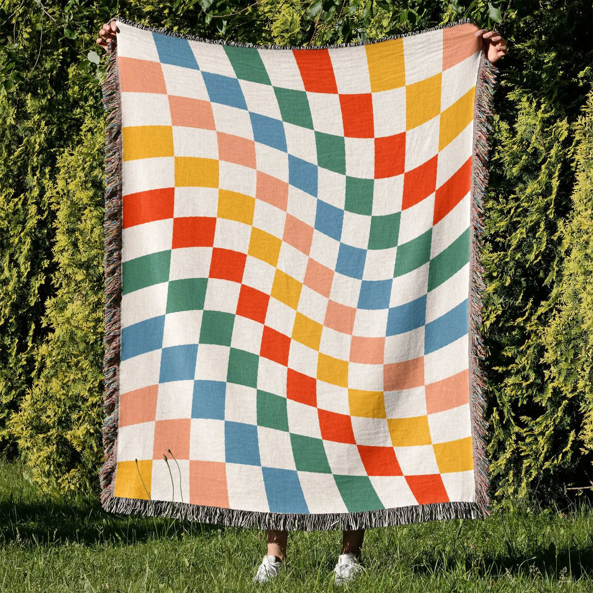 tapis boho chic couverture plaid portable géométrique floral aztèque printemps automne jaune marron bleuclair