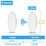 lampe capteur radar detection mouvement blanc moderne minimaliste 20w 30w 249lm 15lumieres