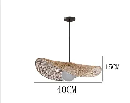 suspension lumineuse tressée wicker naturel moderne rustique salon chambre lumière chaîne métallique ampoule