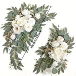 guirlandes florales décoratives mariage rose eucalyptus blanc romantique champêtreextérieur