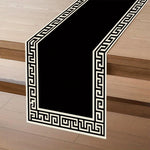 table table noire blanche motif grec décoration festive mariage printemps été