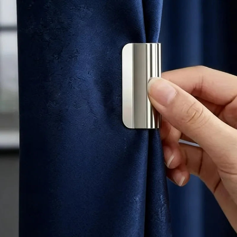 clips magnétiques rideaux argentés modernes empêcher fuite lumière chambre maison 12 paires 24 pièces