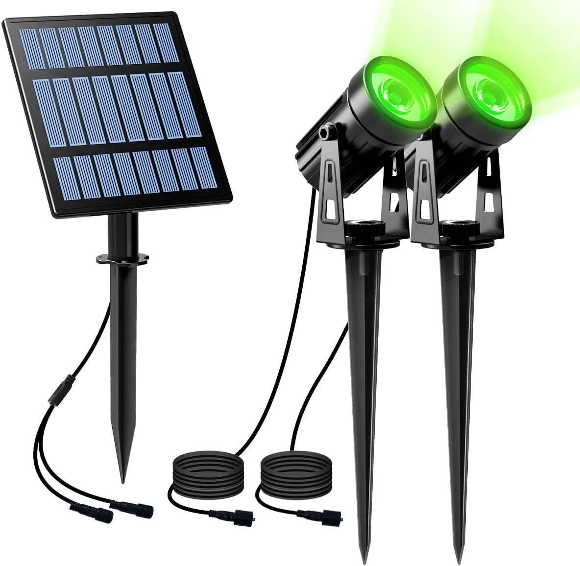 projecteur solaire led ip65 étanche moderne noir mat extérieur jardin