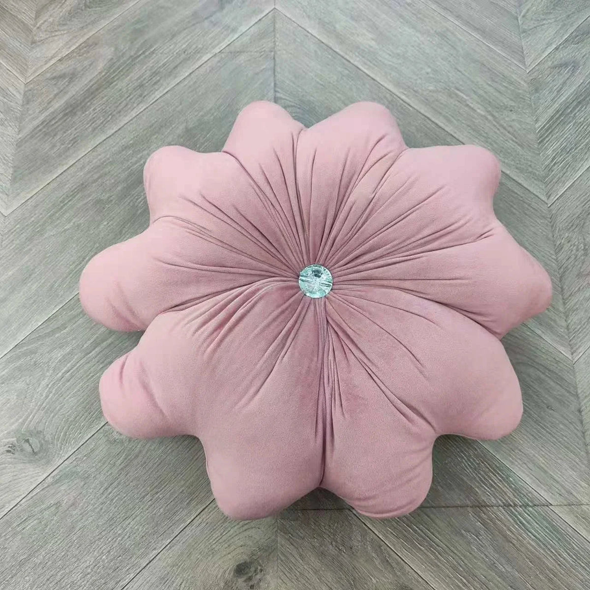 coussin bleu plissé moderne housse amovible polyester lavable maison lit chambre