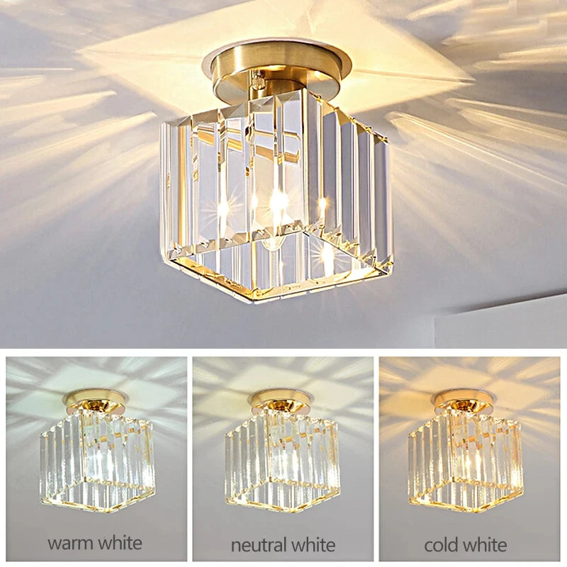lampe cristal transparent moderne élégante surface éclairage quotidien mètres carrés