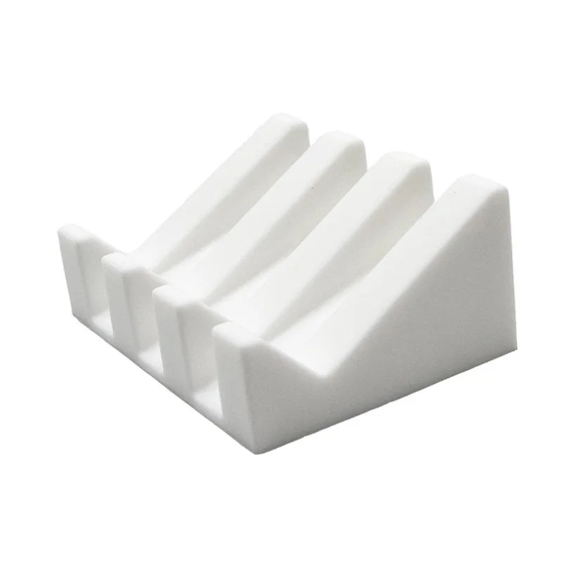 support savon silicone rouge blanc moderne auto drainant salle bain cuisine deux pièces