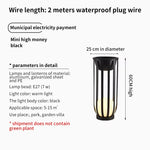 lampe solaire extérieure moderne noire rayures verticales support plante décorative