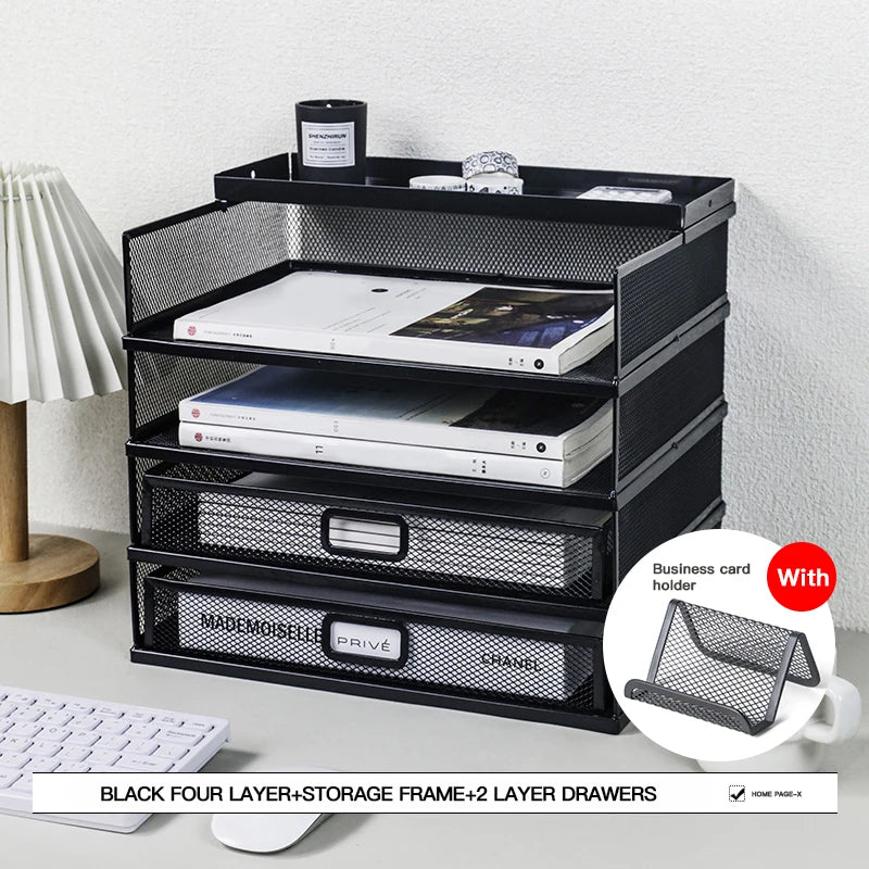 rangement multifonctionnel rack noir blanc vert maille métallique moderne document porte cartes étiquettes chanel