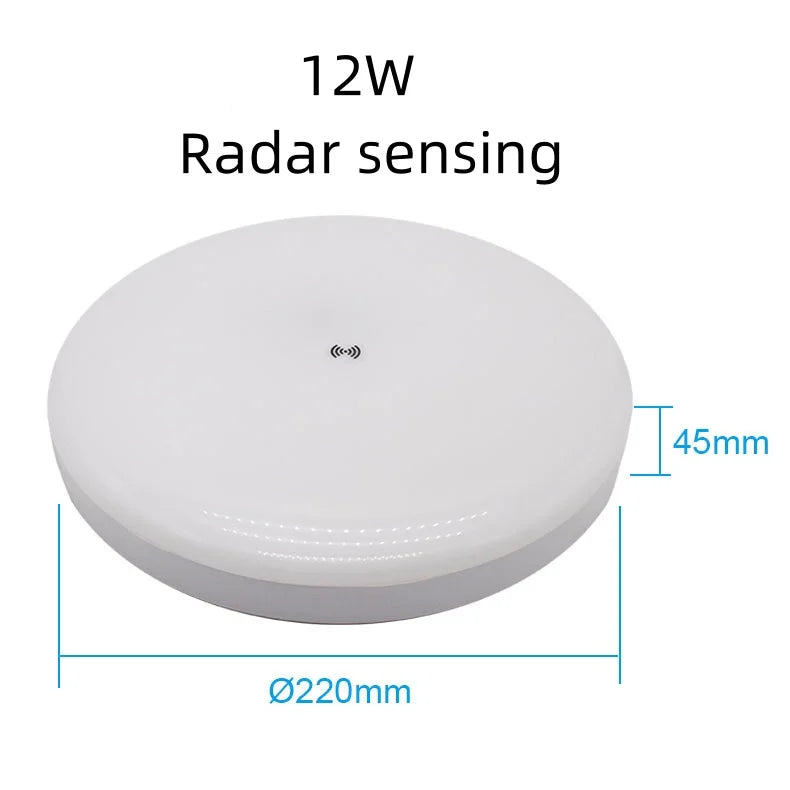lampe blanc moderne 12w 18w radar infrarouge détecteur humain ac220v led