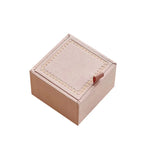 boîtes bijoux velours blanc classiques clips fermeture rangement colliers boucles d'oreilles bagues