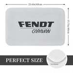 tapis bain blanc logo fendt caravan moderne imperméable antidérapant polyester coton