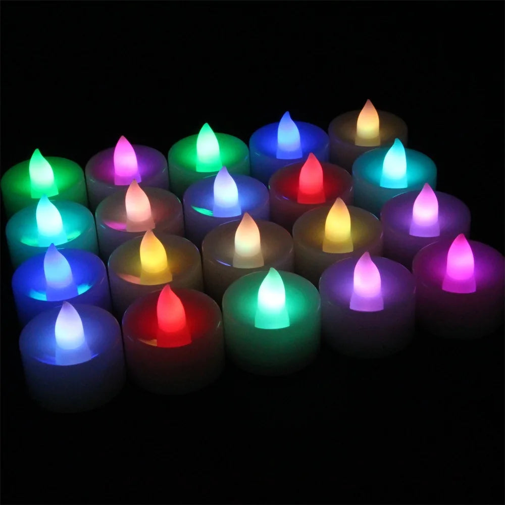 bougies led changeantes couleur télécommande minuterie ambiance camping fête noël