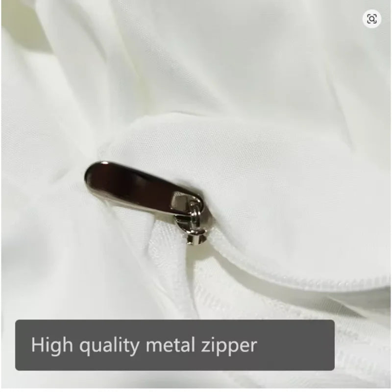 taie d'oreiller blanche 100% polyester tissage moderne fermeture éclair lit grande taille opaque