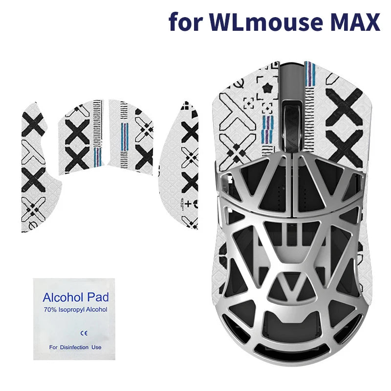 souris jeu souris antidérapante stickers adhésifs motifs géométriques pieds rechange serviette antiseptique noir rouge