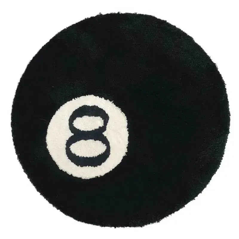 tapis noir géométrique blanc doux antidérapant vinyle polyester moderne
