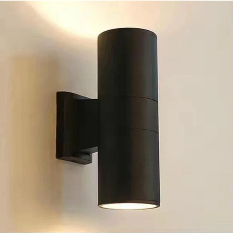 applique murale led noir gris contemporaine 10w 20w étanche ip65 aluminium