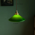 lampe suspendue vintage vert ombre matériau pierre verre 25cm ajustable 200cm autonomie e27