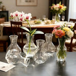 vases transparents modernes minimalistes decoratifs table set pieces différentes collections eventuelles deco