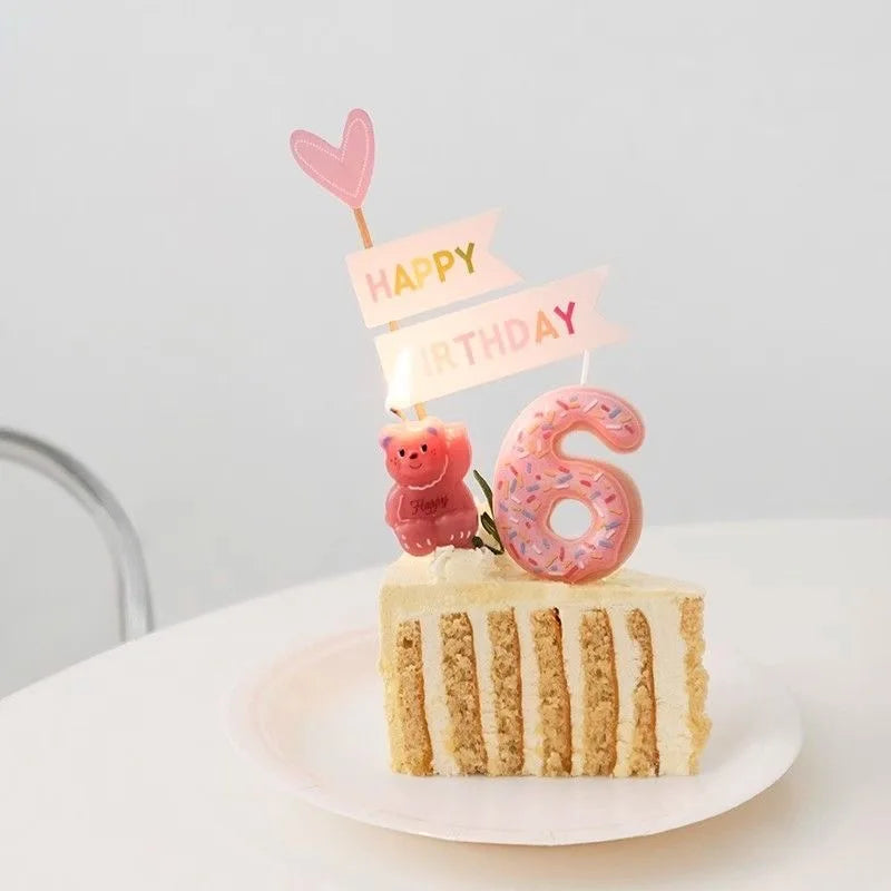 bougies numériques anniversaire formes chiffres couleurs glacées décoratives thème fêtes opaques