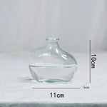 vases verre marron bleu transparent modernes décoration maison fleurs artificielles ombre mat translucent minimaliste