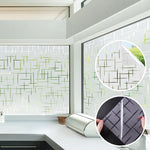 film fenêtre décoratif blanc vert réseau moderne non adhésif opacité 45x200cm 60x300cm