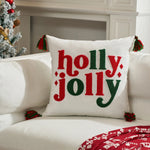 housse coussin brodée lettres noël velours polyester 30x50cm festive decoration voiture