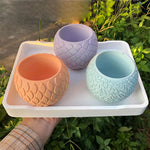 cache pots silicone blanc moderne plateau assorti cache pots beige minimaliste texture lisse