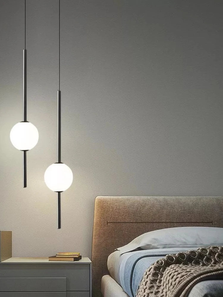 suspension sphérique moderne opaque blanc chambre salon led 249 2000 lumens pendentif