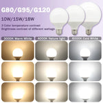 ampoules led blanc modernes e27 80mm 95mm 120mm 10w 15w 18w 270deg translucent