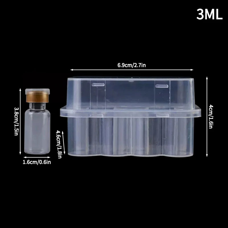 boîte rangement transparente réutilisable tubes tests 3ml pratique modernescrição