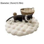 coussin doux blanc gris rose vert peluche moderne diametre 35cmwasher