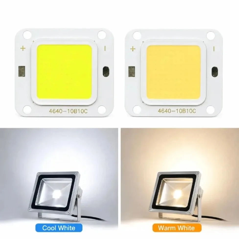 puce led cob carrée haute luminosité projecteur éclairage diy blanc chaud froid