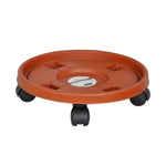 plateau fleur mobile orange pratique roulettes 33cm 30cm 26cm