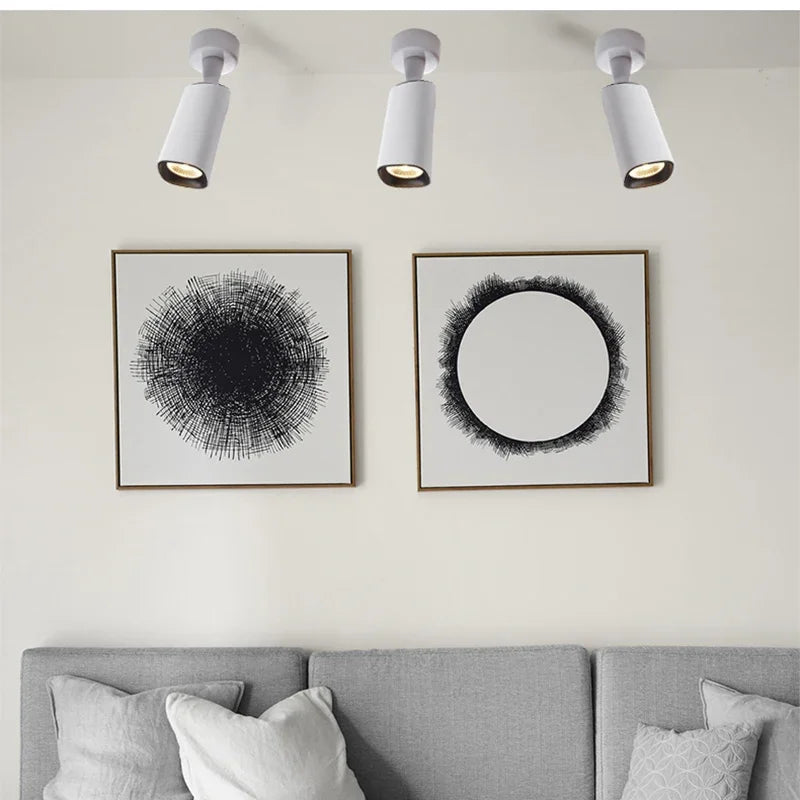Spot mural LED moderne fixé mur blanc noir éclairage quotidien chambre salon minimaliste