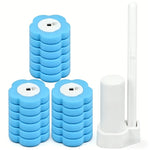 brosse wc jetable tête remplaçable kit outil nettoyage moderne pratique blanc bleu violet jaune
