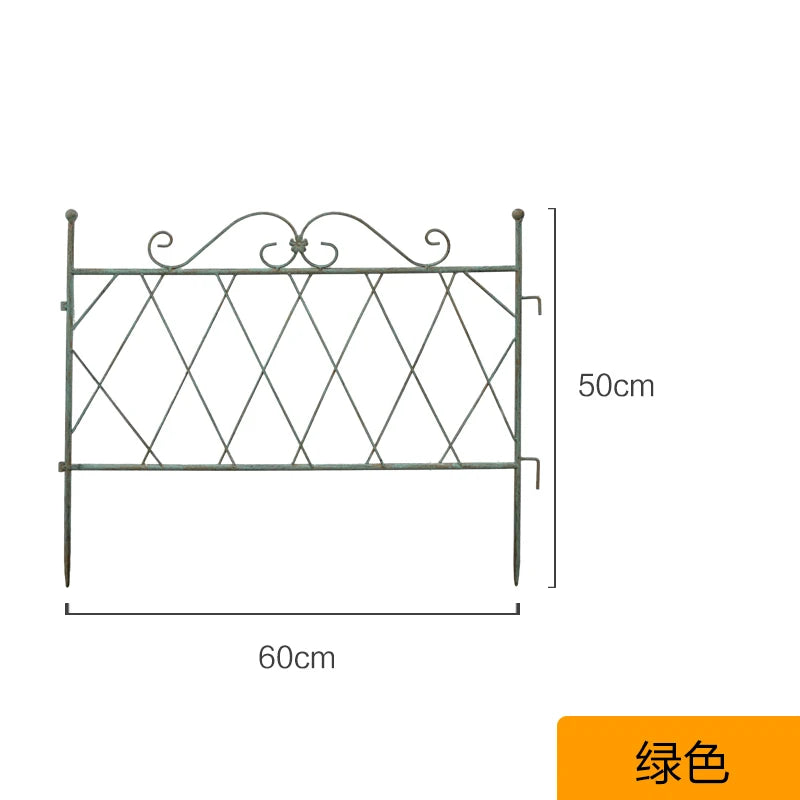grille jardin art nouveau vert blanc support plante cloison décorativeextérieur facile assembler