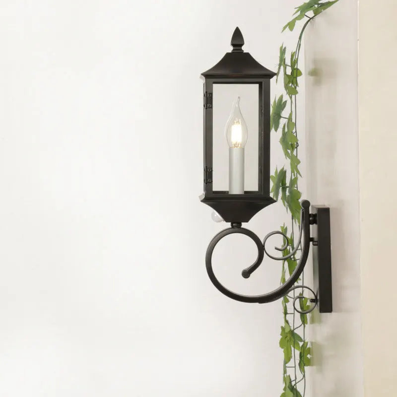 lampe murale noire classique transparente détecteur mouvement entrée couloir chambre coucher